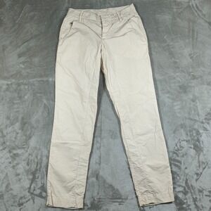 Brunello Cucinelli Pants Womens 27x27.5 Beige Cotton Viscose Made in Italy Twill